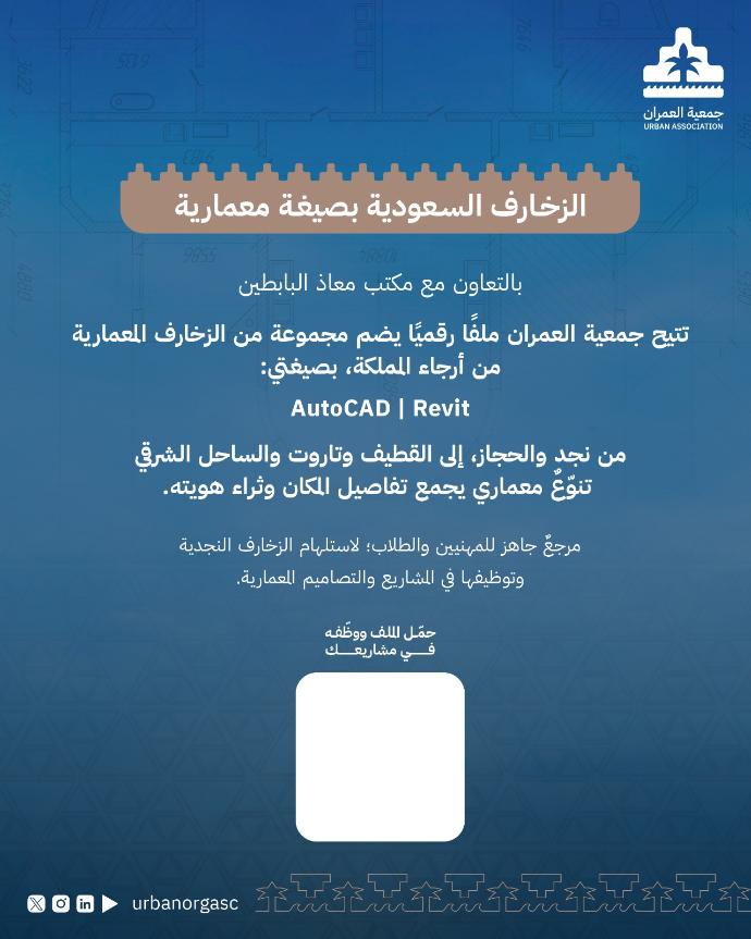 الزخارف السعودية بصيغة معمارية